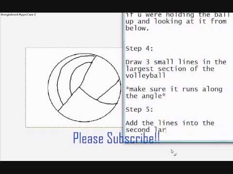 How to draw a Volleyball -Step by Step-