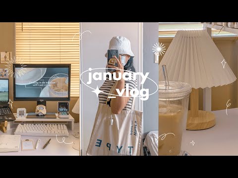 january VLOG ⛅️ new desk setup + budget monitor, preparing for a new semester, weekend reset