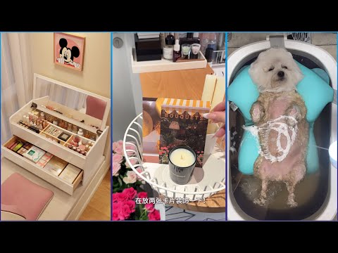 Dog Bath Time😍🎀 | Pink Restocking And Organization ASMR Version✨