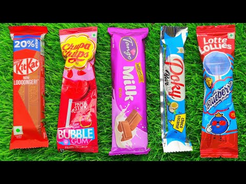 Satisfying video Asmr lollipops candy and chocolate gummy candy unboxing video Asmr.