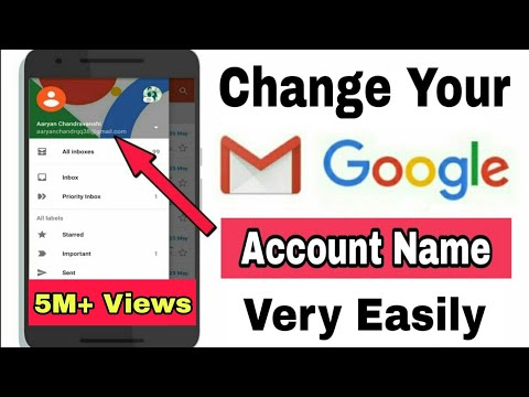 How to change gmail id name | change your google account name