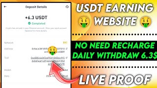 New Usdt Earning Site Usd Mining Site 2025 Best Investment Usdt Earning Website