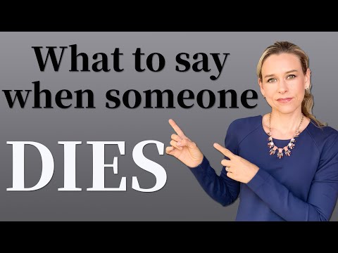 What to say when someone dies | English Phrases to Say to Someone in Grief