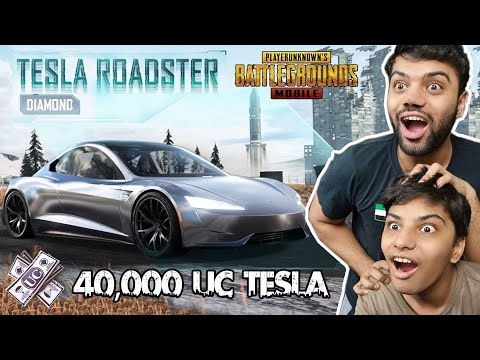 Most Expensive Car In PUBG Mobile | 40,000 UC | TESLA ROADSTER - Diamond !!!