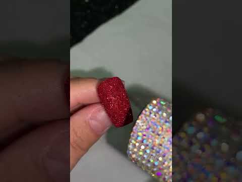 Glittery Red Sweater Nails for Christmas & New Year!