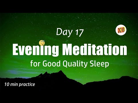 Day 17💤Evening💤Meditation Challenge for 😴Good Quality Sleep😴 10 min before sleep