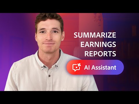 Analyze and summarize earnings reports with AI Assistant in Acrobat