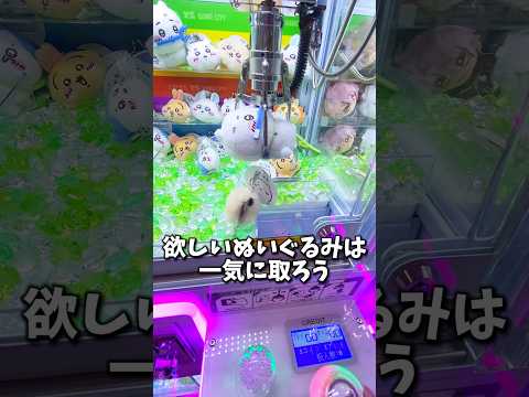 クレーンゲームでちいかわのぬいぐるみを2個同時に取ってみた！(UFOキャッチャー)#shorts