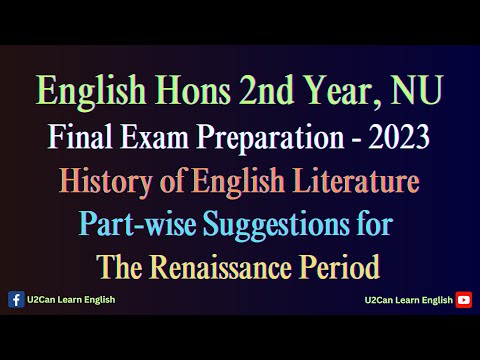 Partwise Suggestions for the Renaissance Period ।। History ।। Hons 2nd Final Examination - 2023