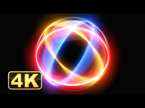 4k Abstract Orb with Motion Dynamic Trails! Abstract Neon Geometry! Relaxation Screensaver!