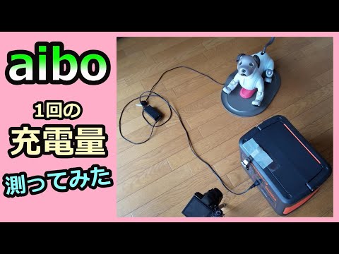 【39 アイボは何Wh？ ポータブル電源でルー🐶を充電してみた】災害時のこころの癒し Charge aibo with a portable power supply