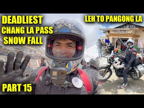 🔥Chang La Pass 💀LOW OXYGEN | Leh to Pangong Lake | Part 15 -🔥Adventure Bike Trip to Leh Ladakh