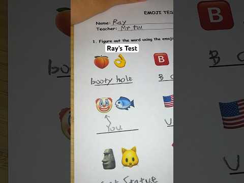 Grading Ray’s test… #asmr #school #teacher #test #quiz #emojichallenge