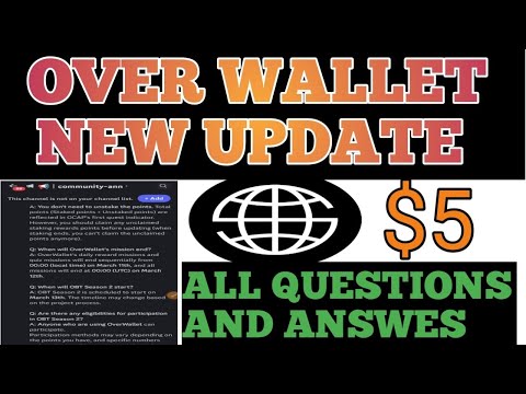 OVER WALLET NEW UPDATE OBT 3 || OVER WALLLET ALL NEW UPDATE ANSWES #overwallet #airdropfree #bitcoin