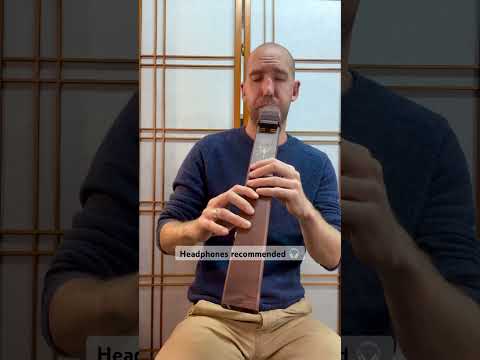 Playing one of our F# droneflutes #432hz  #vibration #frequency #bassflute #droneflute