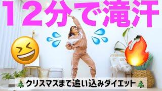 【自分の好きな自分で今年を終えよう!!】12分で滝汗かいてお腹も脚も痩せるダンス