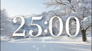 25-Minute Winter Snow Timer with Relaxing Piano Music