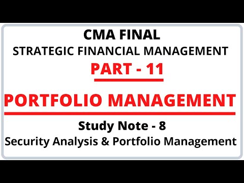 Portfolio Management | Strategic Financial Management | CMA Final | CMA Junction |