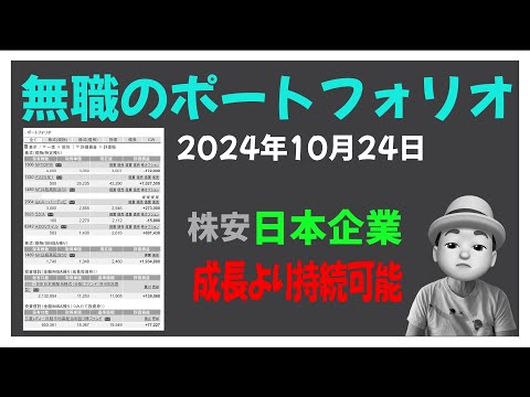 無職のポートフォリオ 2024年10月24日