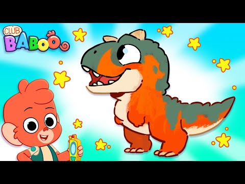 Club Baboo | Why is the baby Carnotaurus crying? | He lost his Dino Mommy! | Learn Dinosaur Names!