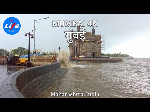 MUMBAI Gateway of India 4K HDR Rainy Walking Tour