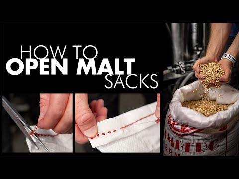 How to easily open malt sacks