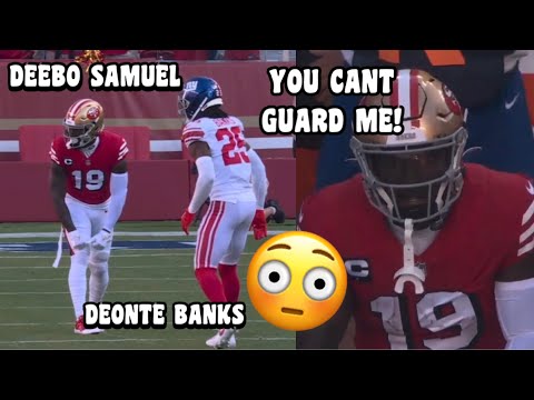 Deebo Samuel vs Deonte Banks 😳👀 (WR Vs CB) Giants Vs 49ers 2023 highlights