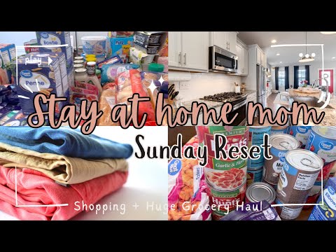 Stay At Home Mom Sunday Reset + Grocery Haul 2024 | Productive & Relaxing Routine