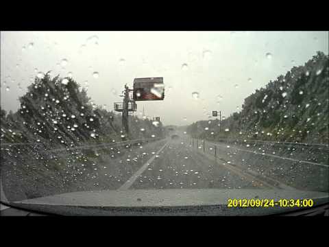 Heavy rain driving - Joshin-Etsu Expressway