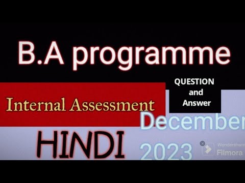 SOL college. B. A Programme internal Assessment. Hindi subject internal assessment. DU COLLEGE