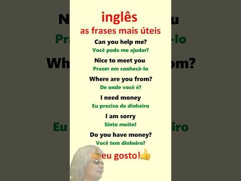 Inglês. Aprenda frases mais úteis em inglês para principiantes!