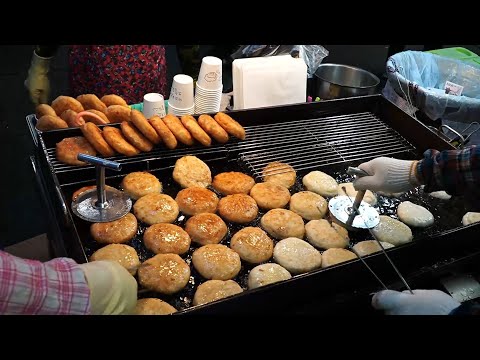 만드는대로 팔리는 씨앗 호떡, 유명한 대구 천원 호떡맛집 :: 서문시장 :: $1 Korean pancake :: Seed Hotteok :: Korean Street Food