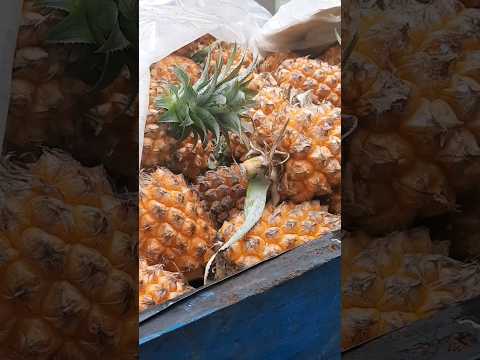 Sweet & sour pineapple with spicy mustard🔥#food #foodeating #art #asmr #tiktok #cuttingskills #fruit