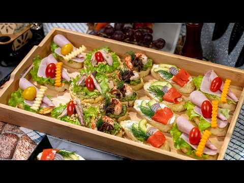 Delicious canapes recipes. Quick and Easy party food ideas for tea sandwiches with avocado