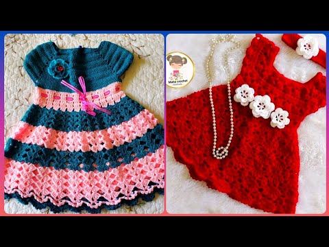 Patrones de vestidos de bebé tejidos a crochet hechos a mano