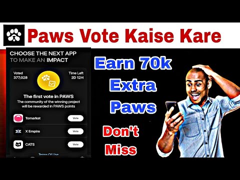 Paws Vote Task Kaise kare | Paws Mystery Quest Task | Earn 70k Extra Paws