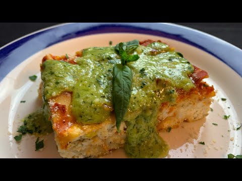 Vegetable Lasagna with Creamy Pesto Sauce