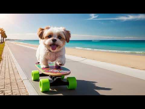 Shih Tzu's Epic Skateboard Adventure