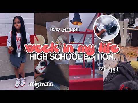 WEEK IN MY LIFE *as a high school student* | new camera, maintenance, class work, ootds