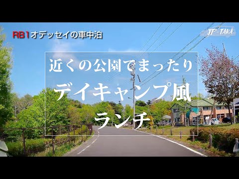 天気がいいので公園でデイキャンプ風ランチ RB1オデッセイの車中泊