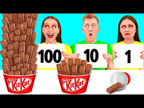 100 Layers of Food Challenge | Funny Food Hacks by PaRaRa Challenge