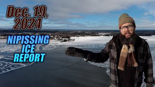 Nipissing Ice Report - December 19, 2024 - Drone Shots At Sunset Point