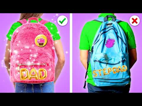 DAD VS STEPDAD! Hacks, Gadgets and More! Parenting Hacks