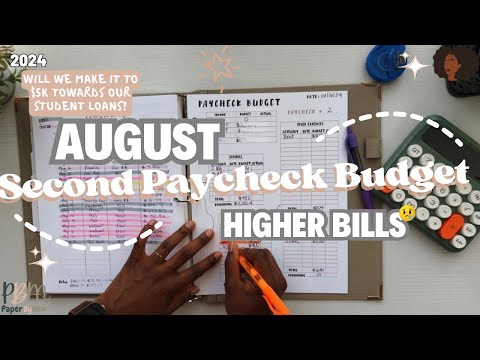 August Second Paycheck Budget | Bills Are higher | Student Loans |Zero Based Budget | Millennials