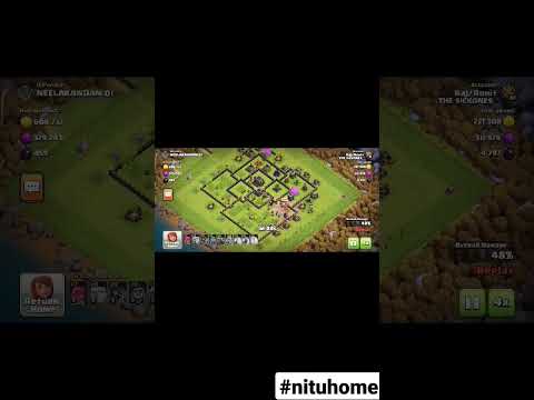 Town hall 9 destroyed with giants & wizard! #clashofclans #coc #gamingislife #gameisfuture #nituhome