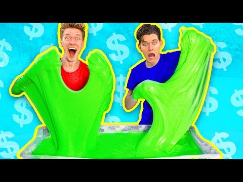 $1000 Slime Challenge! MOST EXPENSIVE DIY Giant Fluffy Slime!!