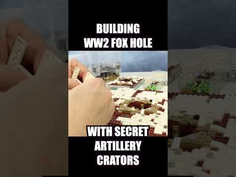 Building WW2 fox hole, new MOC, shell crators. #shorts #military