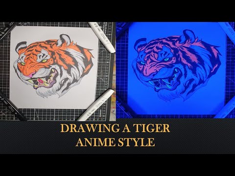 Drawing a Tiger in Anime Style