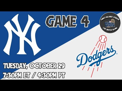 Simply Reliable Studios Presents: World Series Watch Along Coverage (Yankees vs. Dodgers, Game 4)