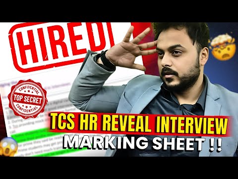 TCS HR Reveals Interview Marking Sheet | Top Secret Leaked😱